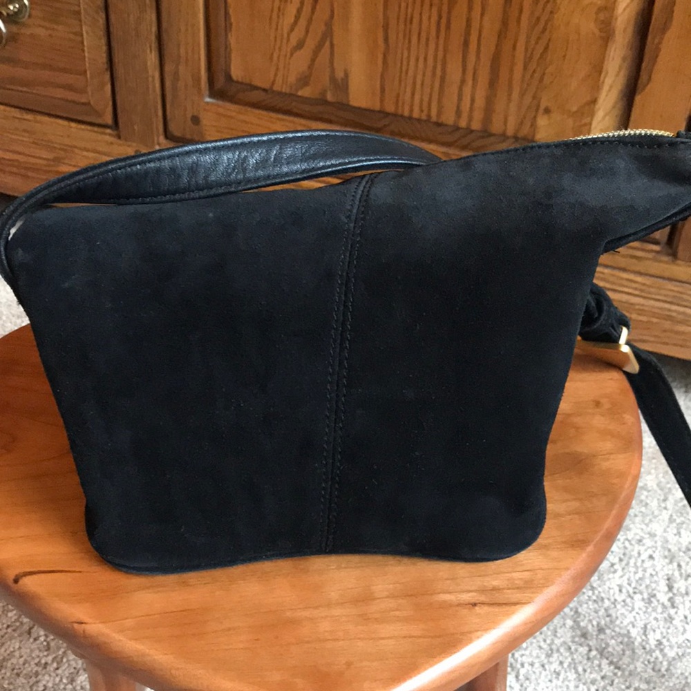 Vintage black suede bag - Picture 7 of 14